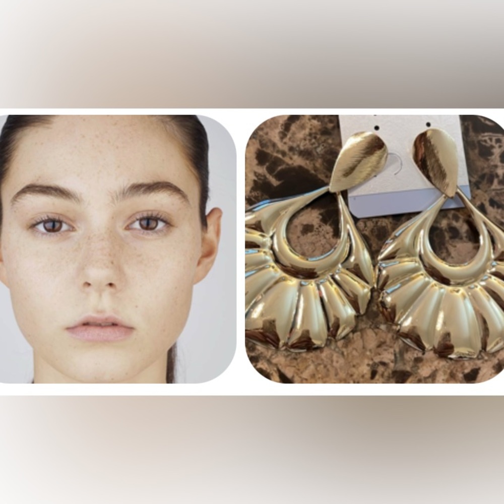 Gold statement Hoops - Picture 4 of 5